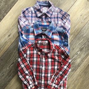 Long Sleeve Plaid Button-Up Shirts bundle